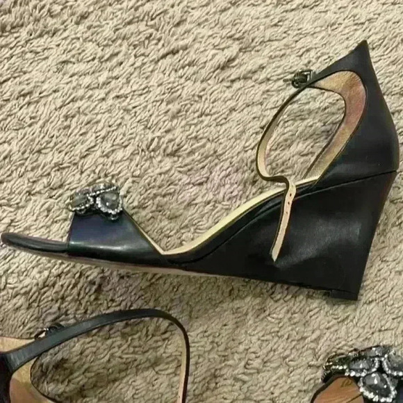 Badgley Mischka Crystal‎ Rhinestone Wedge Sandal - Picture 4 of 5